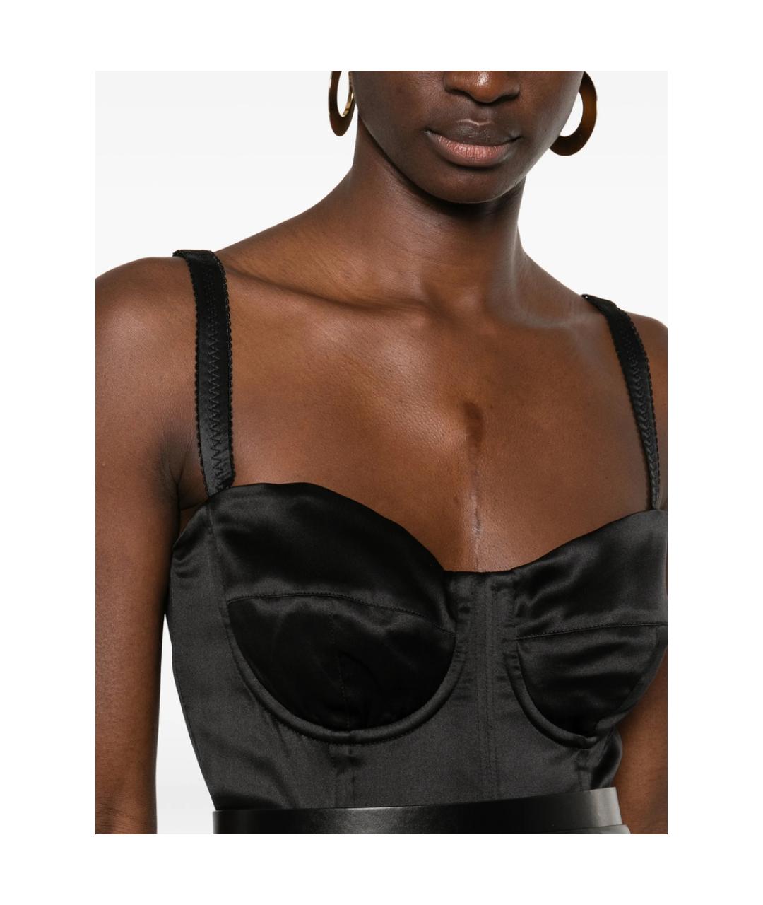 DOLCE&GABBANA Черное шелковое коктейльное платье, фото 5