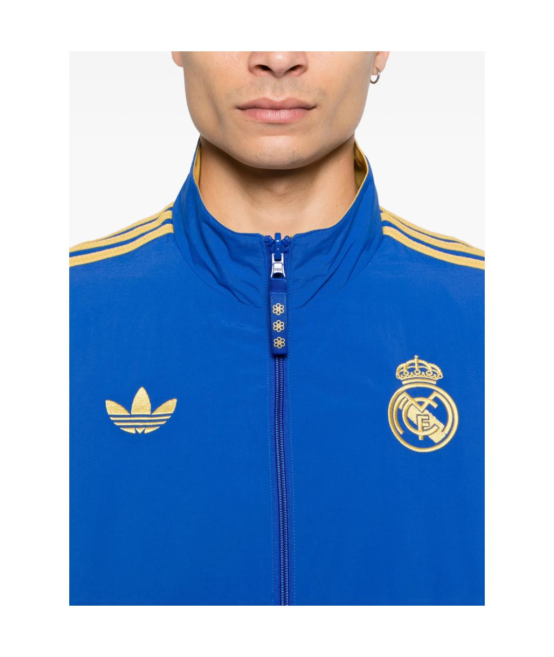 ADIDAS Синяя полиэстеровая спортивная куртка, фото 5