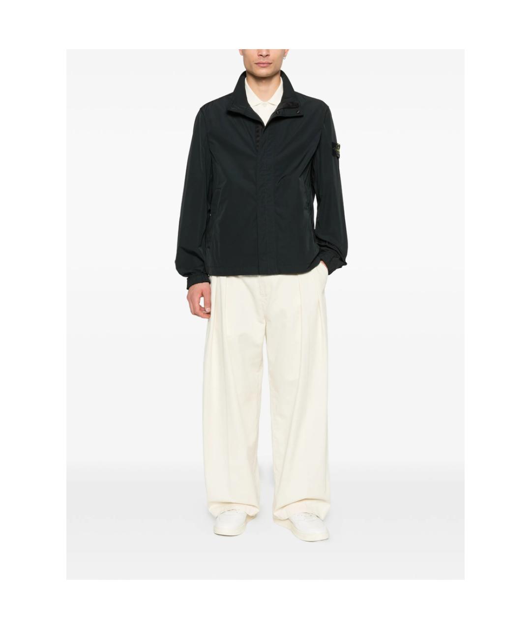 STONE ISLAND Черная полиэстеровая куртка, фото 3