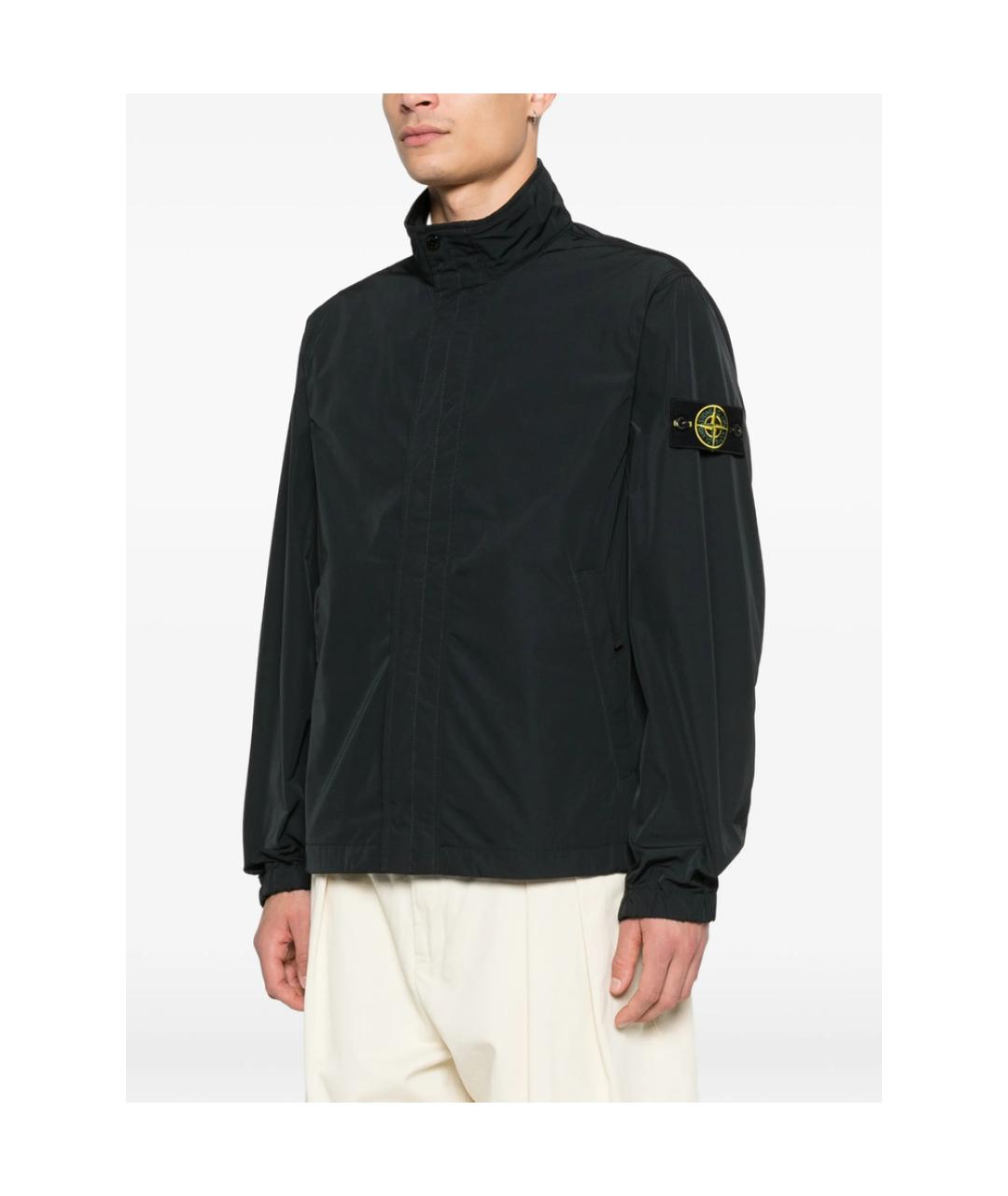 STONE ISLAND Черная полиэстеровая куртка, фото 4