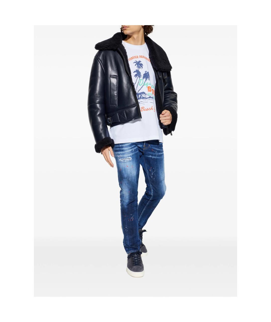 DSQUARED2 Белая хлопковая футболка, фото 2