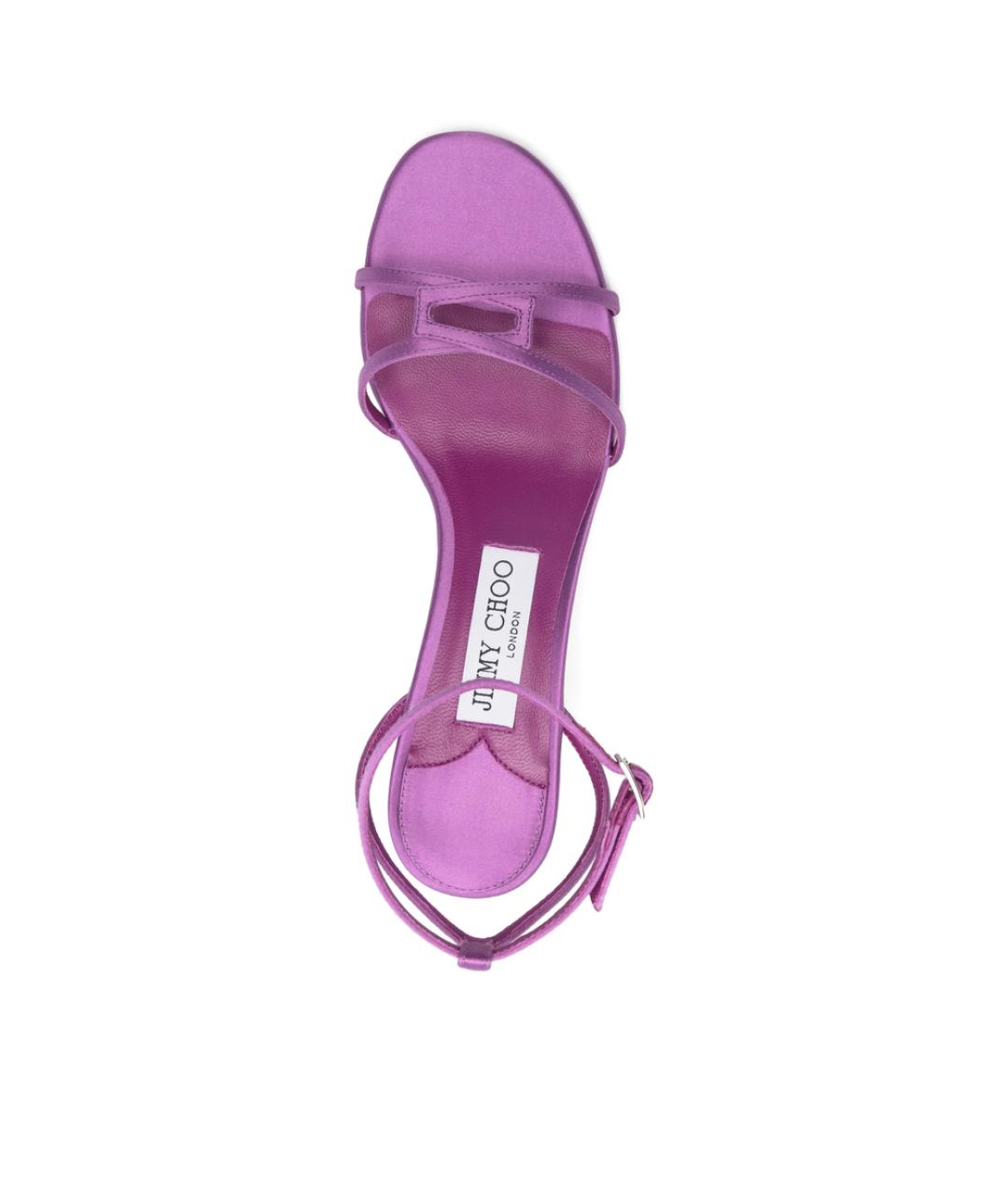 JIMMY CHOO Фиолетовые текстильные босоножки, фото 2