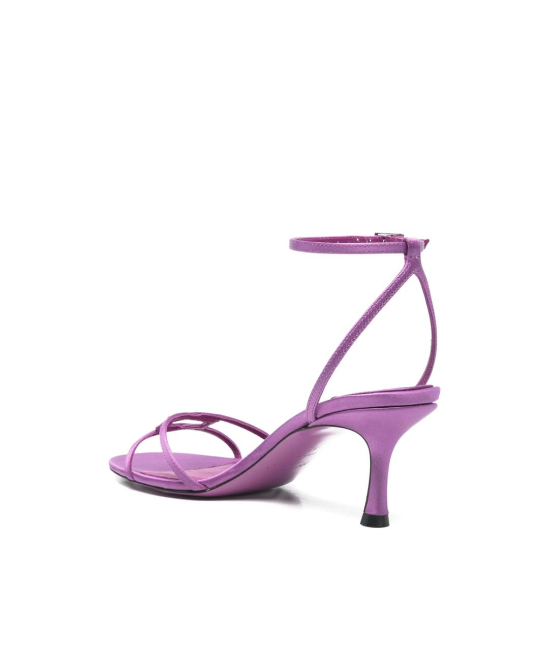 JIMMY CHOO Фиолетовые текстильные босоножки, фото 4