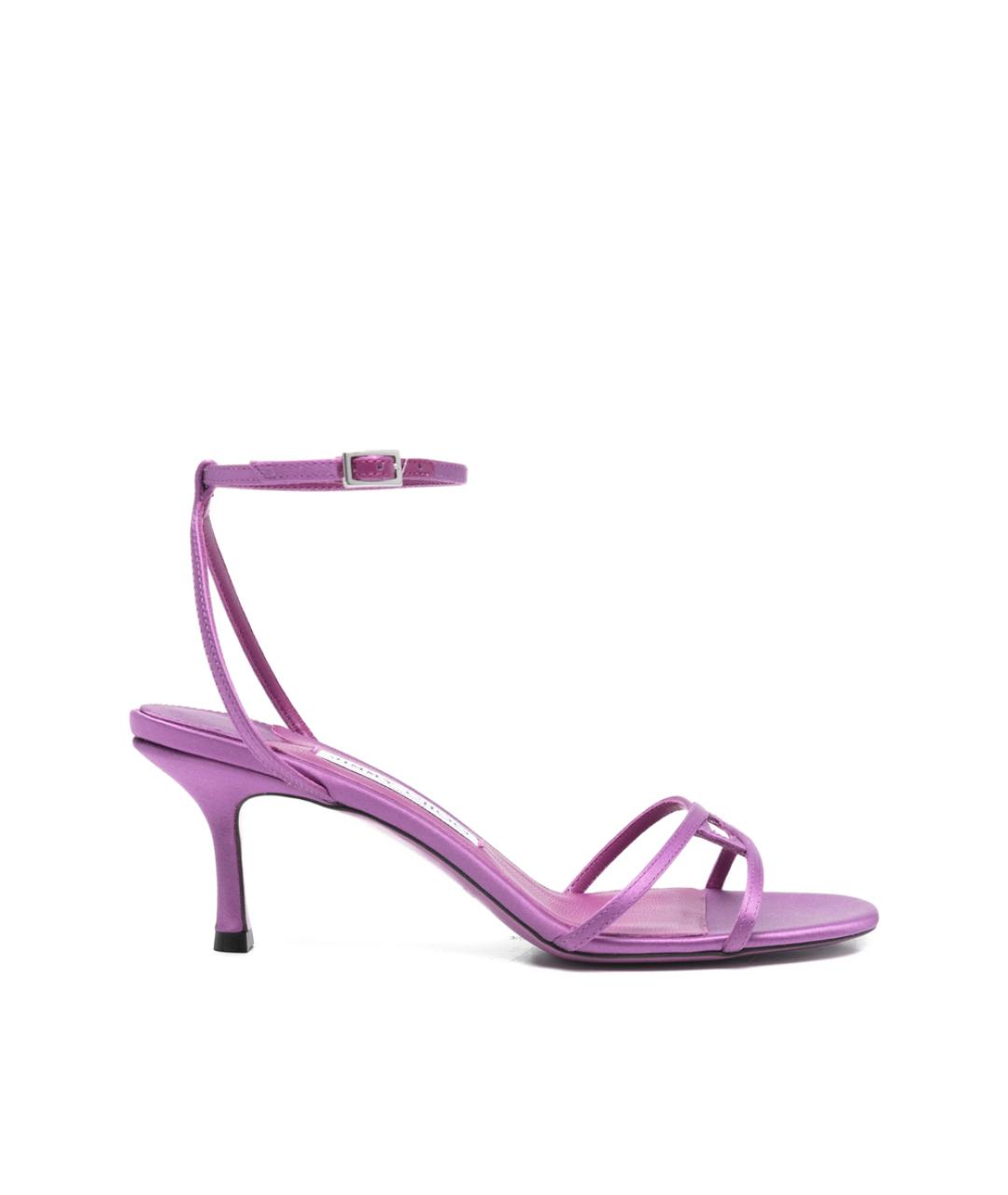 JIMMY CHOO Фиолетовые текстильные босоножки, фото 1