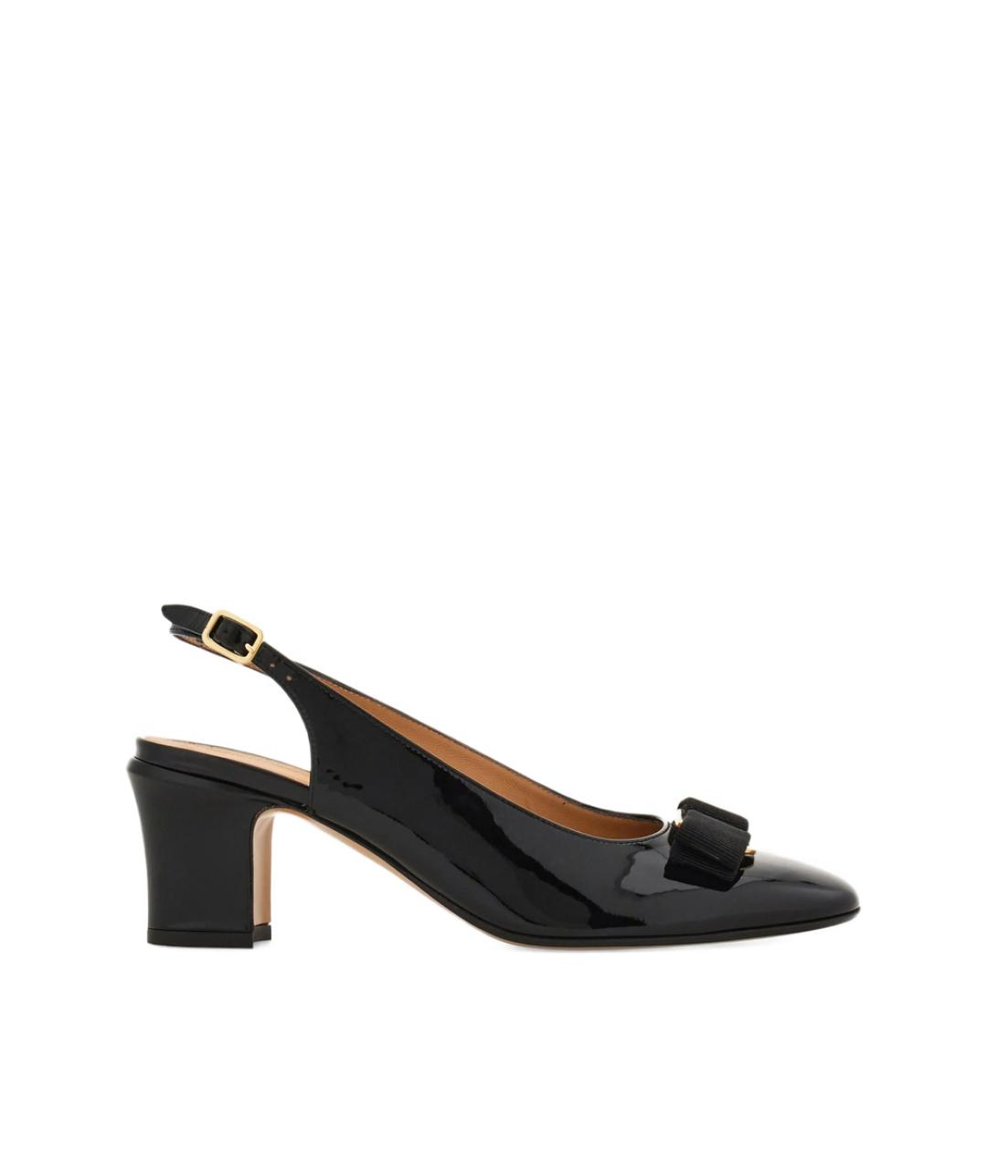 FERRAGAMO Черные туфли из лакированной кожи, фото 1
