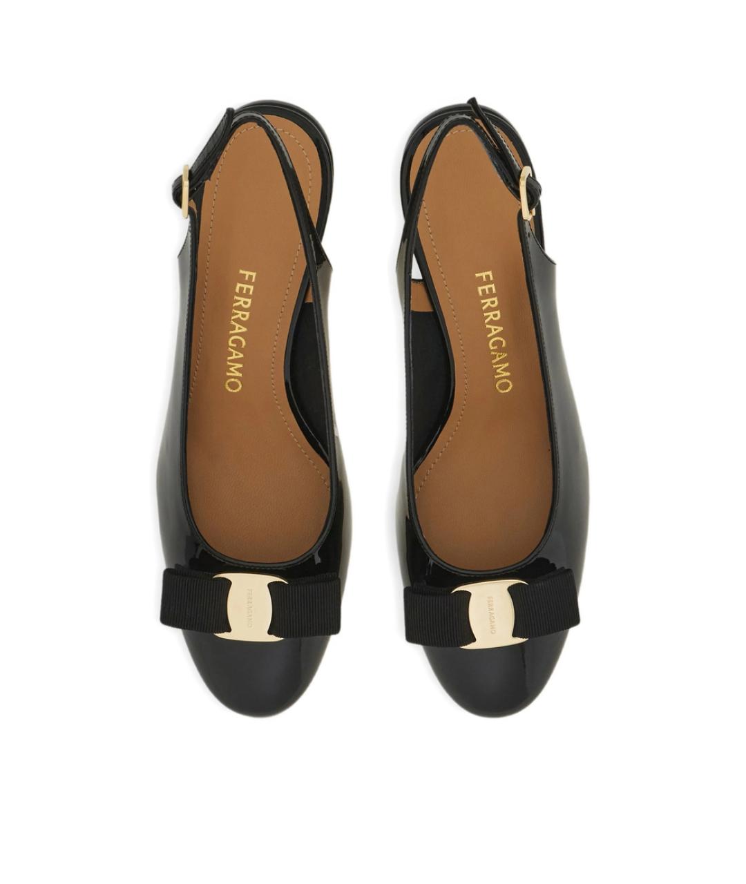 FERRAGAMO Черные туфли из лакированной кожи, фото 3