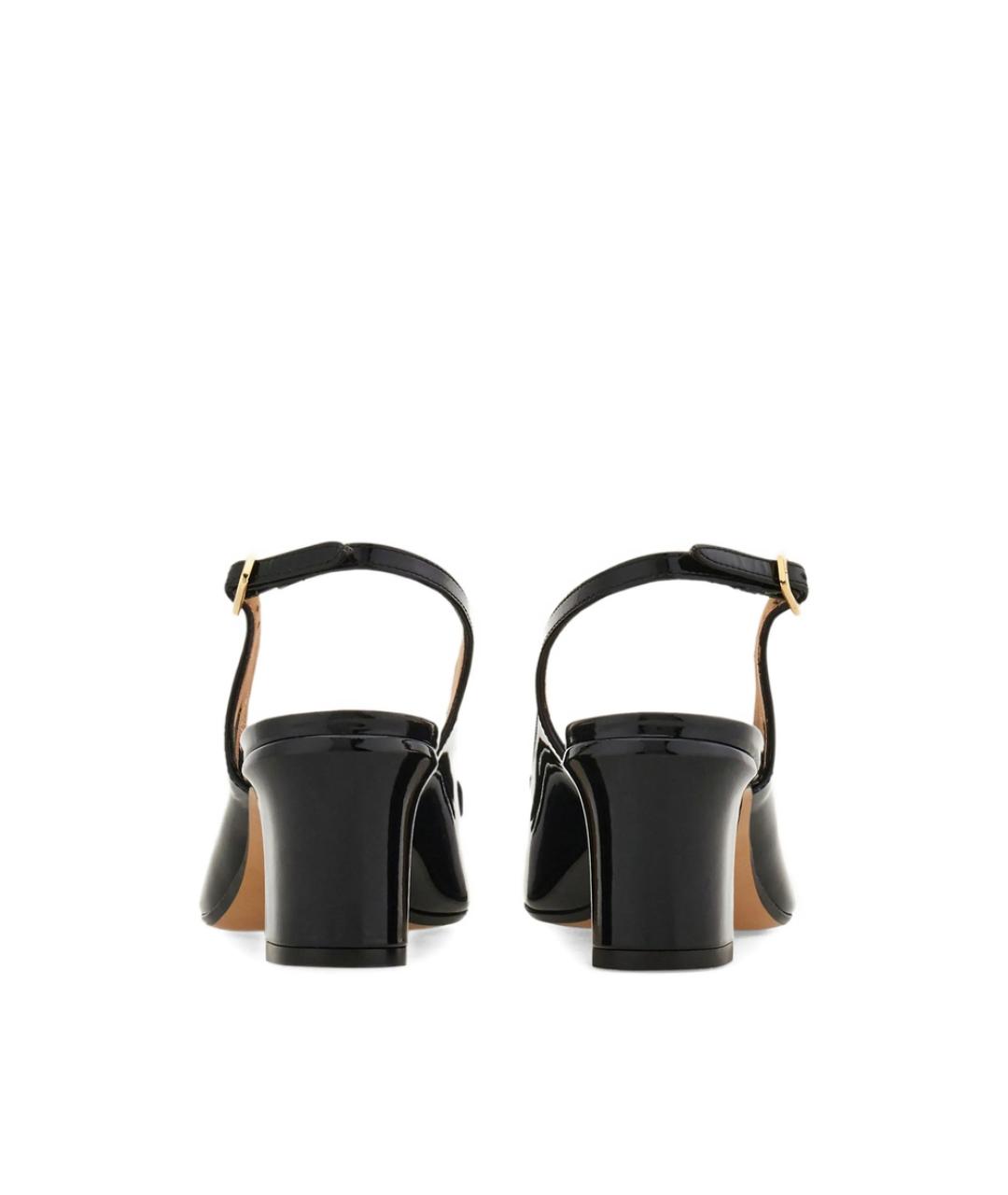 FERRAGAMO Черные туфли из лакированной кожи, фото 4