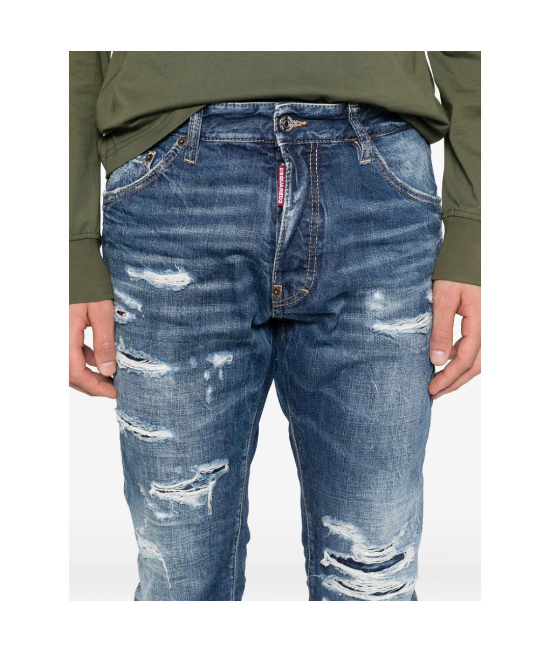 DSQUARED2 Синие хлопковые джинсы скинни, фото 5