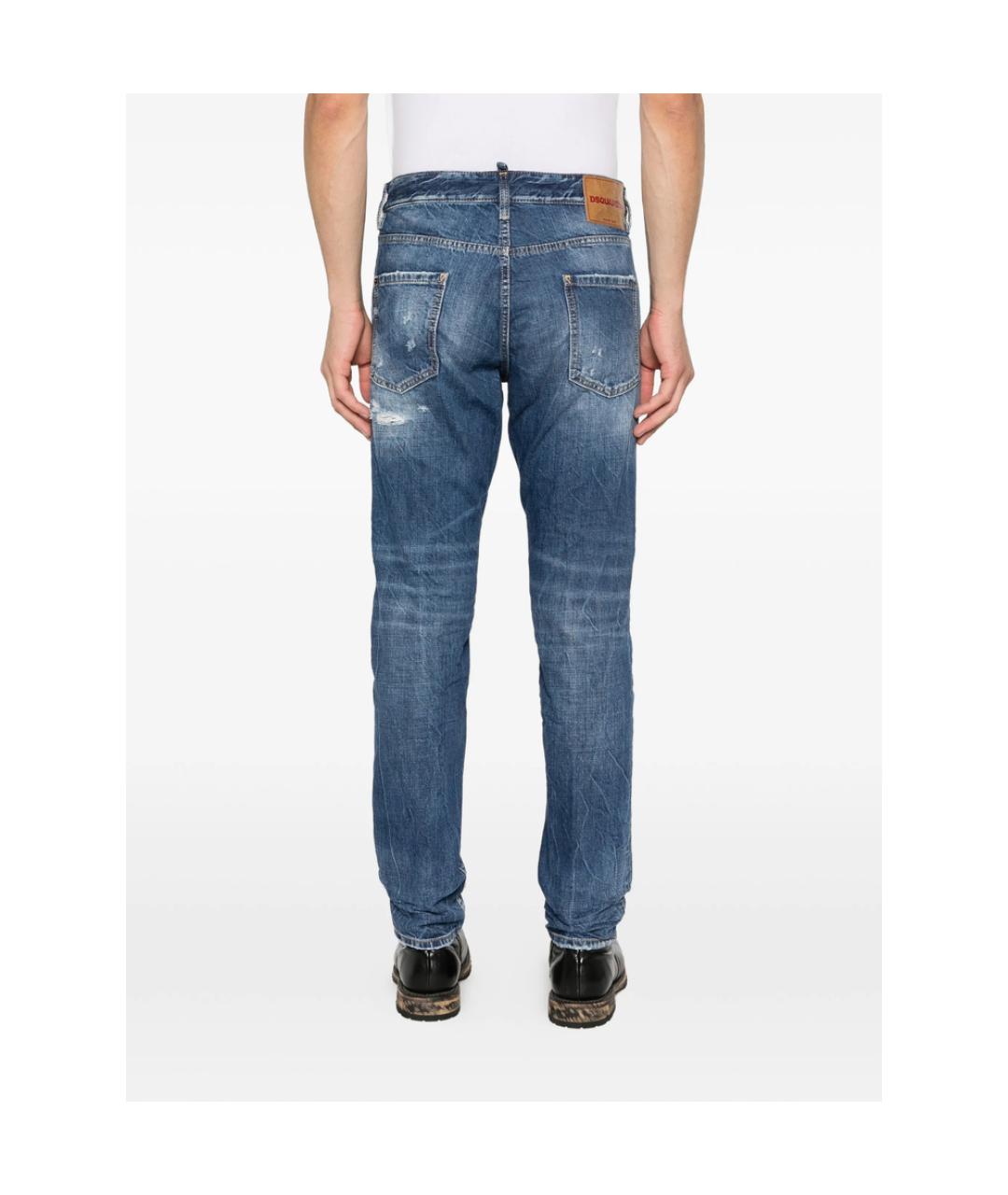 DSQUARED2 Синие хлопковые джинсы скинни, фото 3