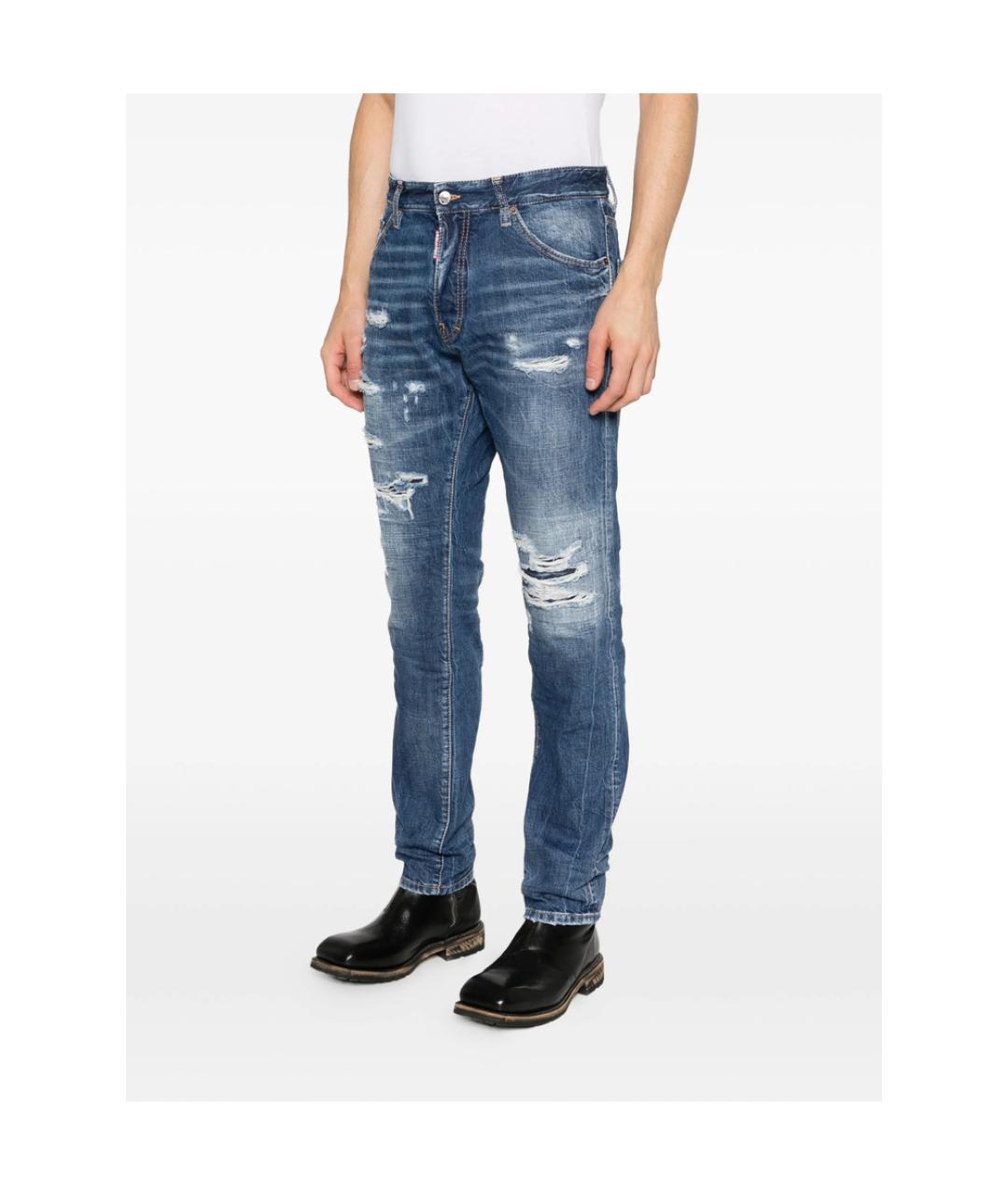 DSQUARED2 Синие хлопковые джинсы скинни, фото 4