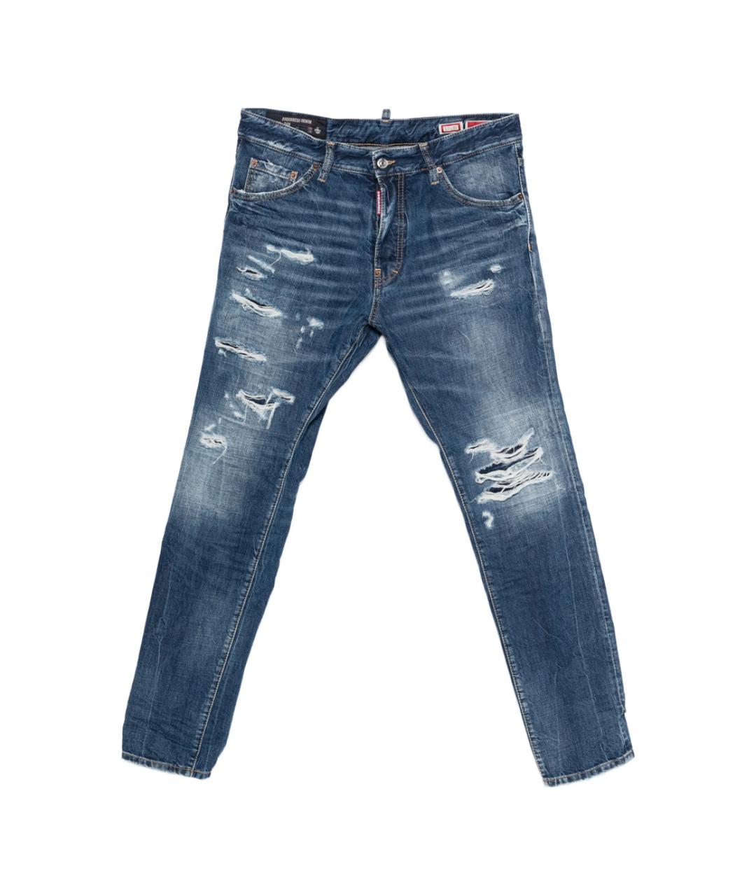DSQUARED2 Синие хлопковые джинсы скинни, фото 1