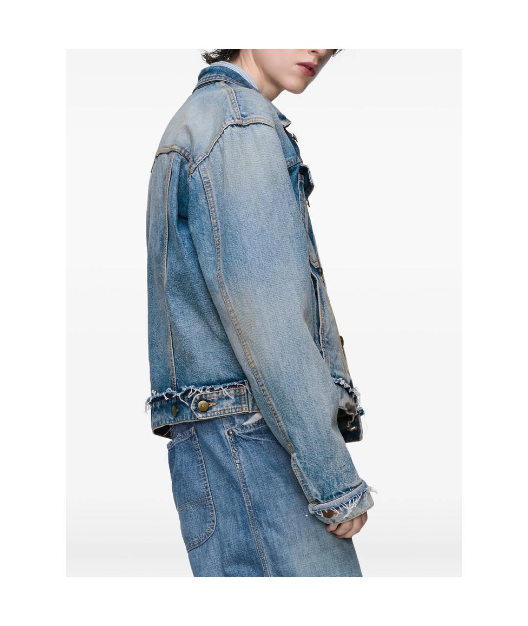 MAISON MARGIELA Голубая хлопковая куртка, фото 5