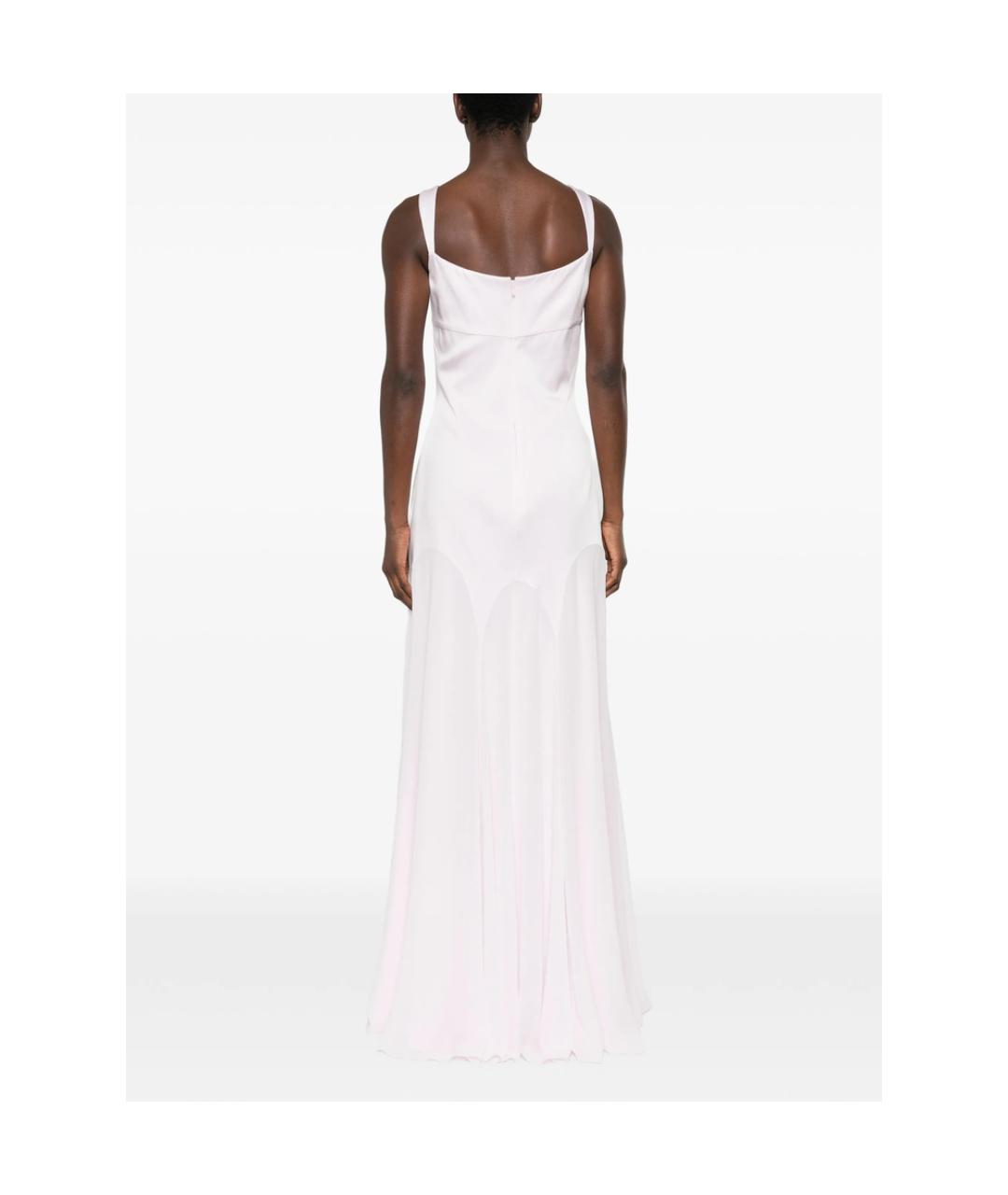 ALEXANDER MCQUEEN Розовое шелковое коктейльное платье, фото 4