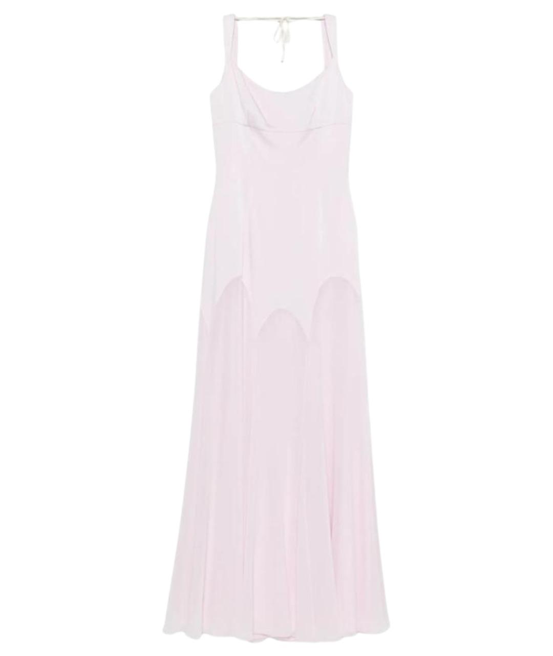 ALEXANDER MCQUEEN Розовое шелковое коктейльное платье, фото 1