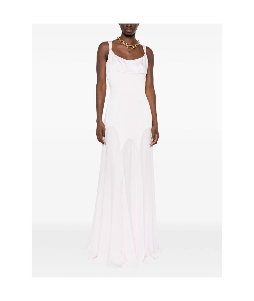 ALEXANDER MCQUEEN Розовое шелковое коктейльное платье, фото 5