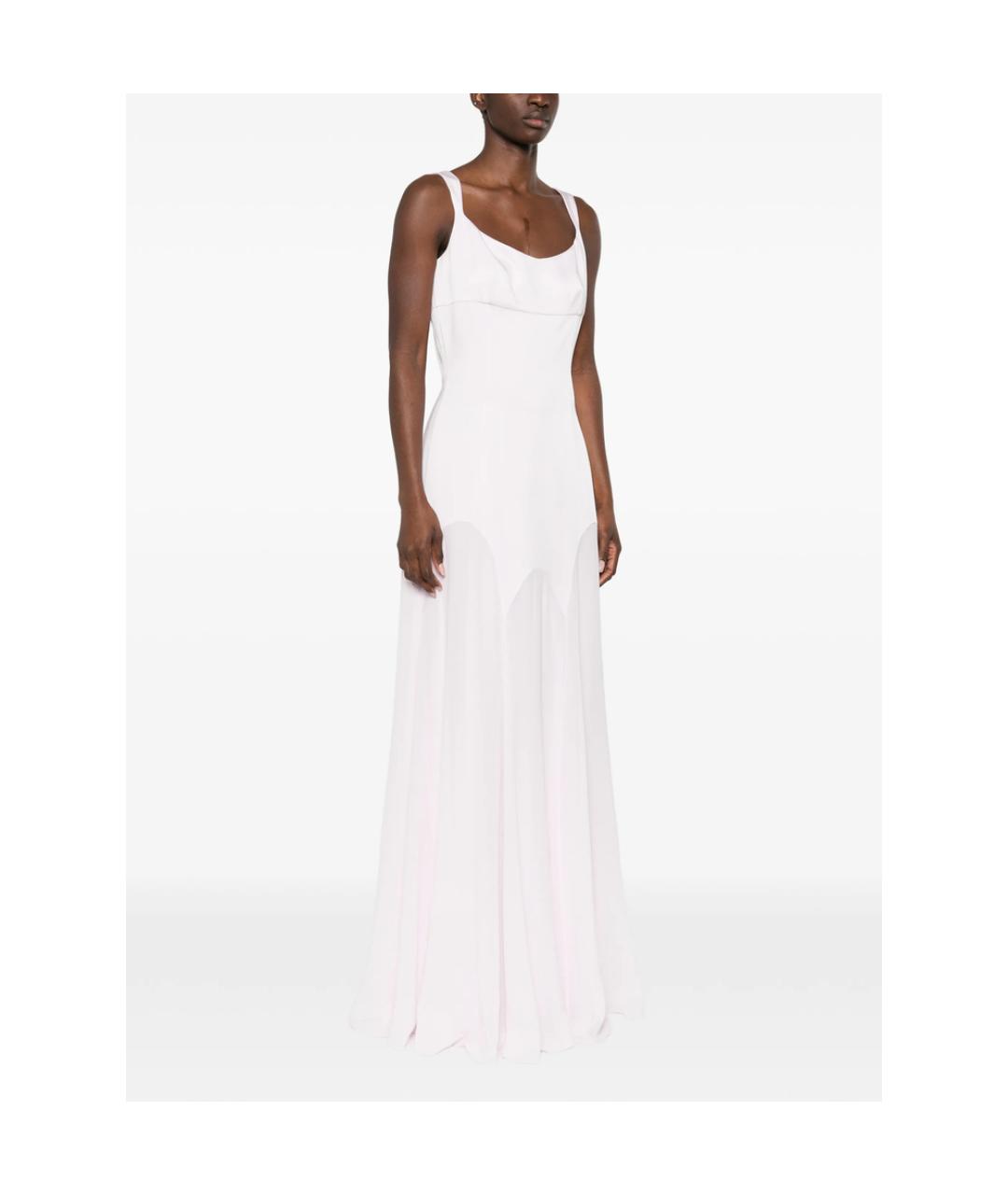 ALEXANDER MCQUEEN Розовое шелковое коктейльное платье, фото 3