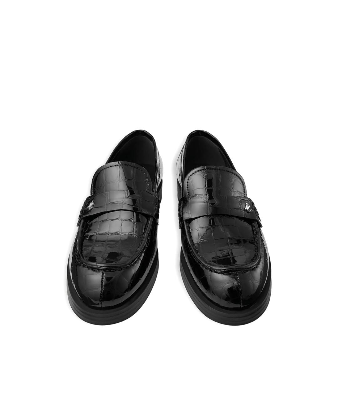 JIMMY CHOO Черные лоферы из лакированной кожи, фото 3