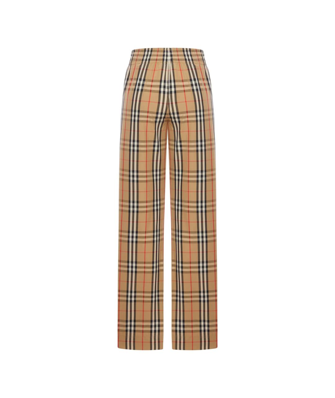 BURBERRY Бежевые хлопковые прямые брюки, фото 2