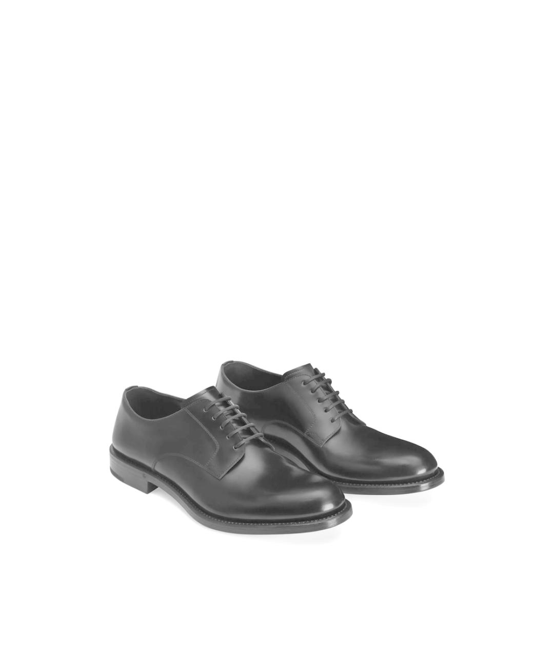 DOLCE&GABBANA Черные кожаные туфли, фото 2