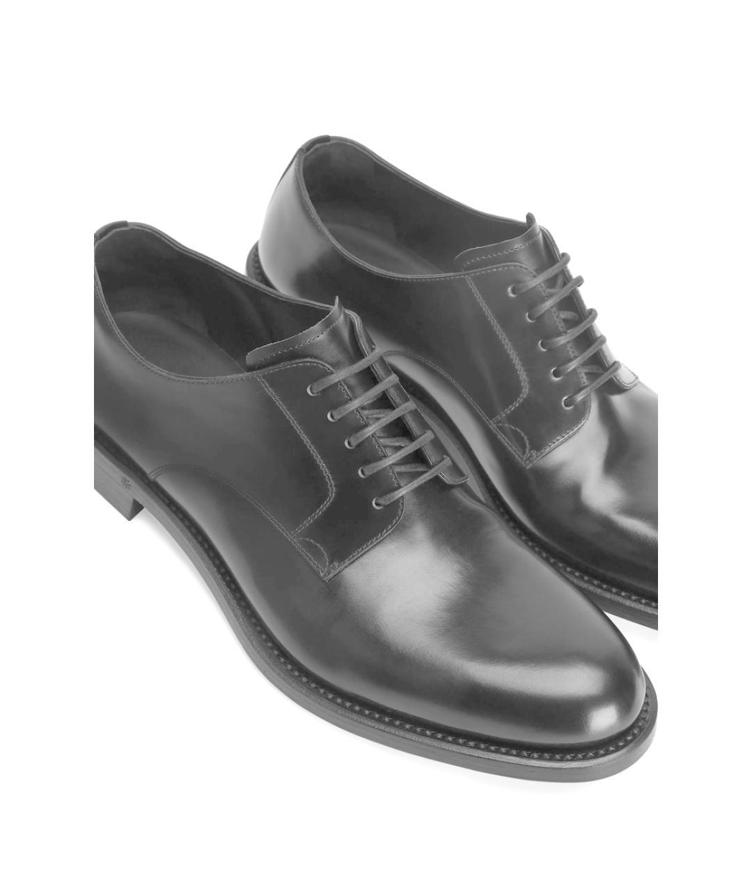 DOLCE&GABBANA Черные кожаные туфли, фото 4