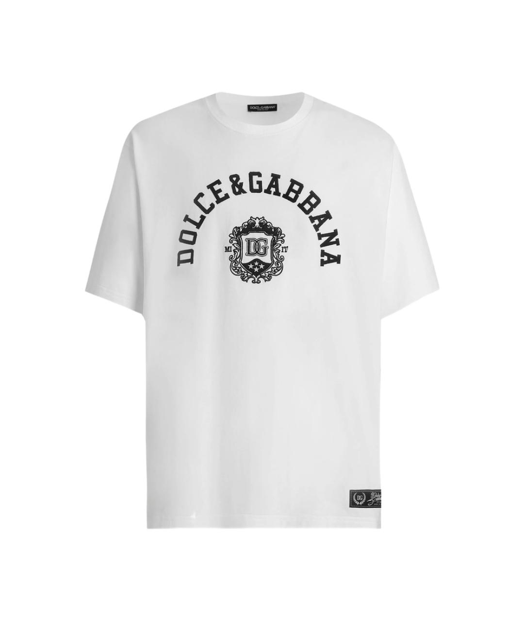 DOLCE&GABBANA Белая хлопковая футболка, фото 1