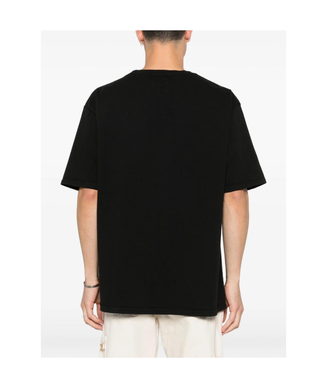 RHUDE Черная хлопковая футболка, фото 2