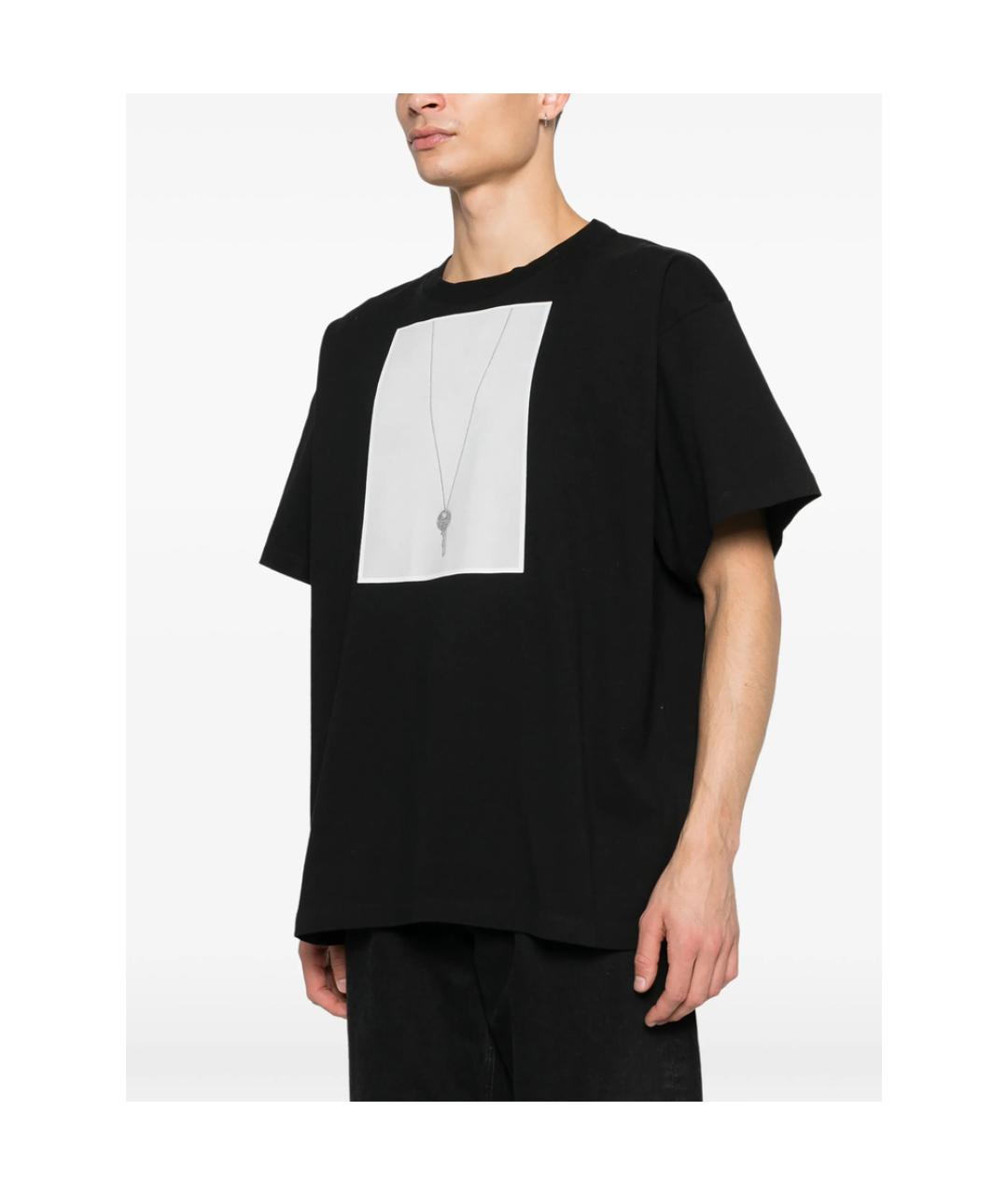 MM6 MAISON MARGIELA Черная хлопковая футболка, фото 5