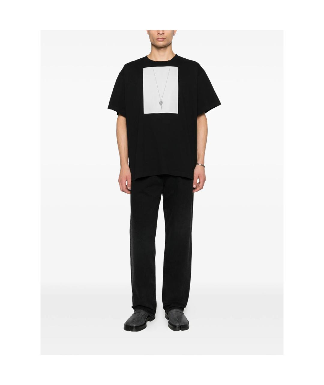 MM6 MAISON MARGIELA Черная хлопковая футболка, фото 4