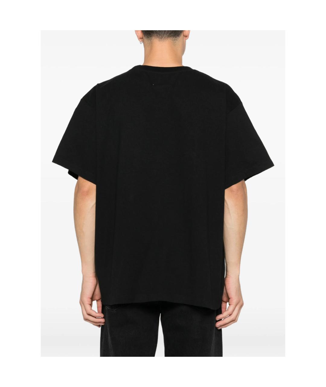 MM6 MAISON MARGIELA Черная хлопковая футболка, фото 2