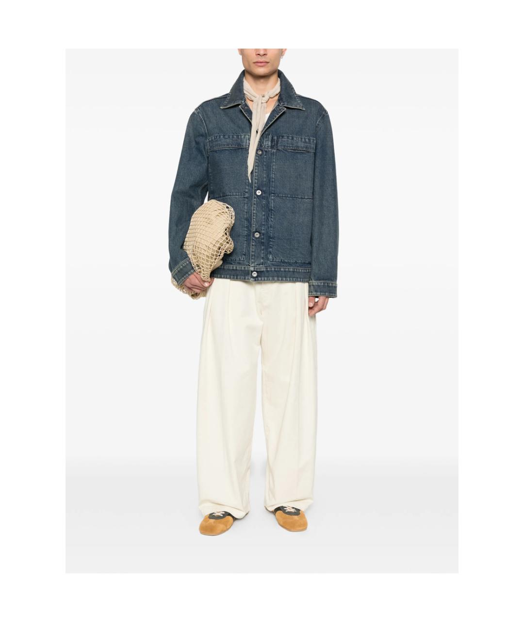 JIL SANDER Синяя хлопковая куртка, фото 5