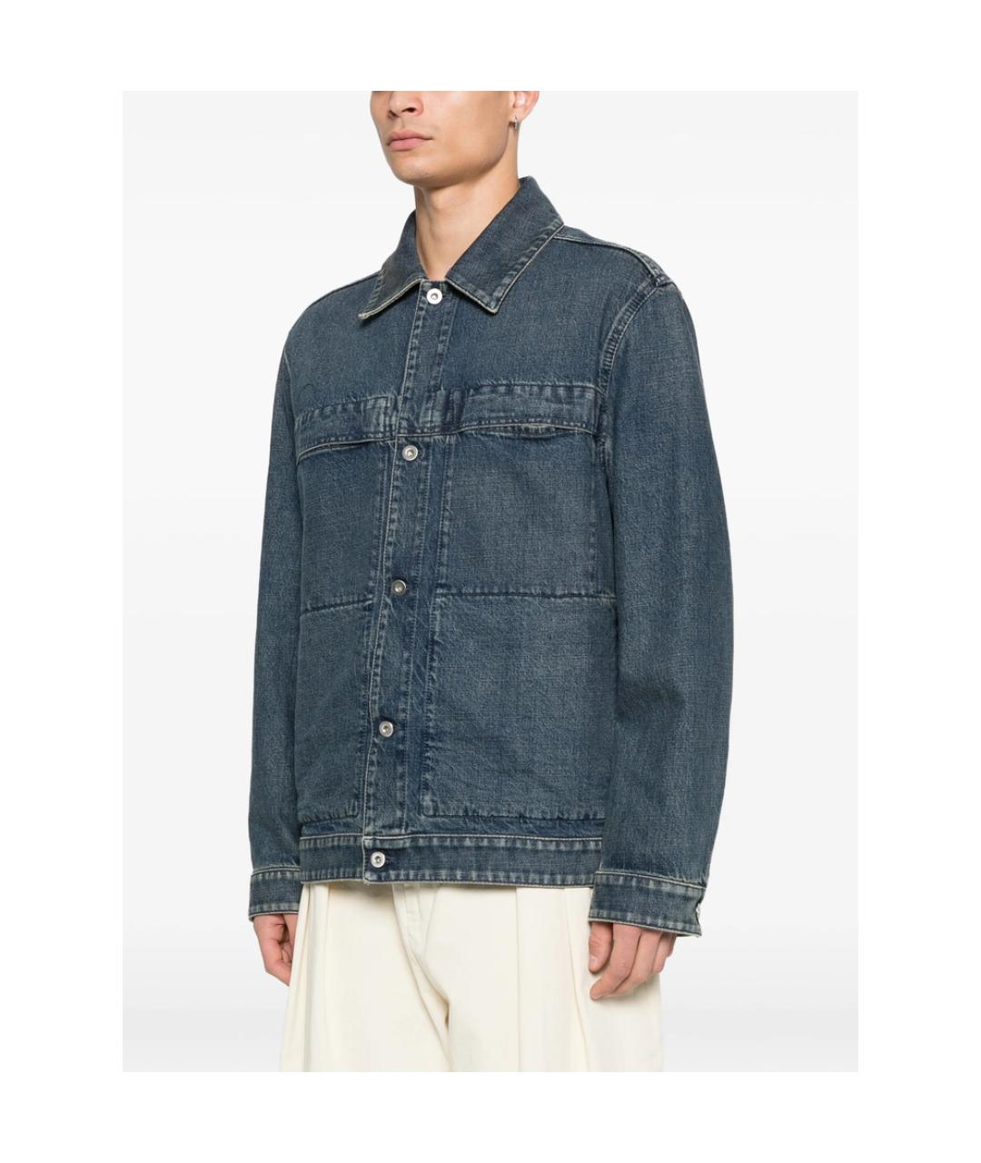 JIL SANDER Синяя хлопковая куртка, фото 3