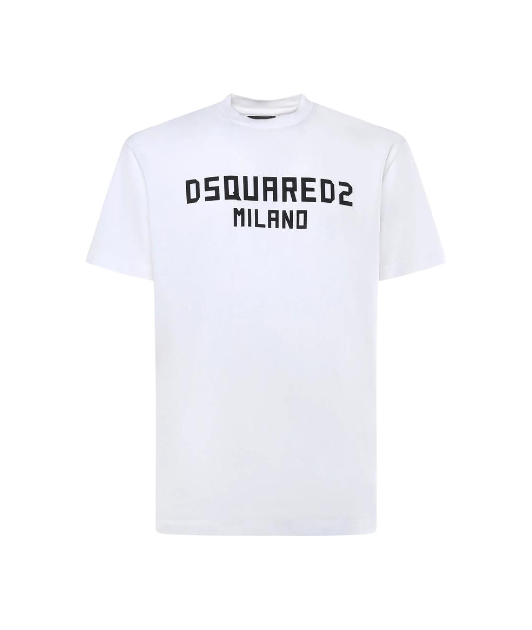 DSQUARED2 Белая хлопковая футболка, фото 1
