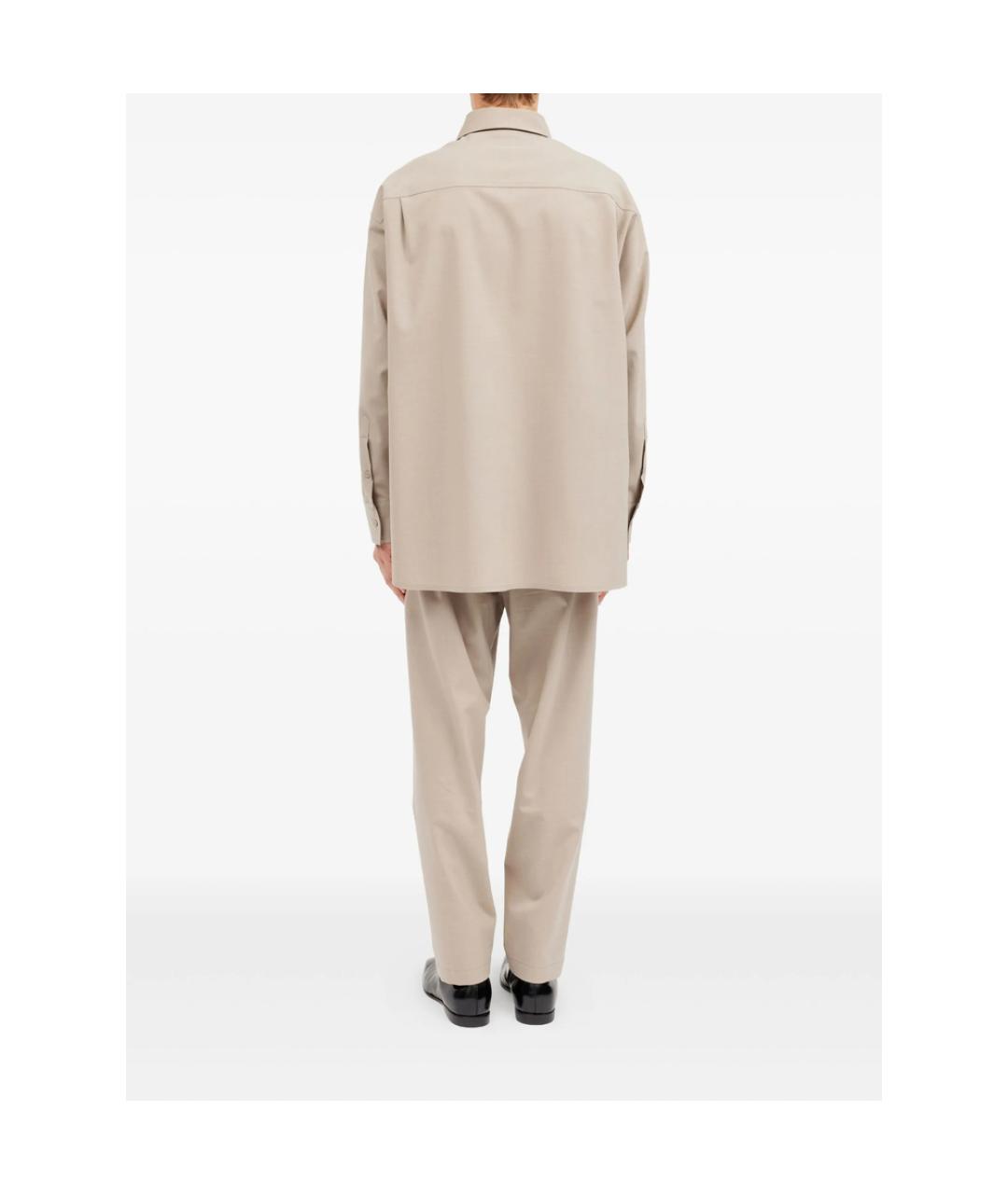 MM6 MAISON MARGIELA Бежевая кэжуал рубашка, фото 3