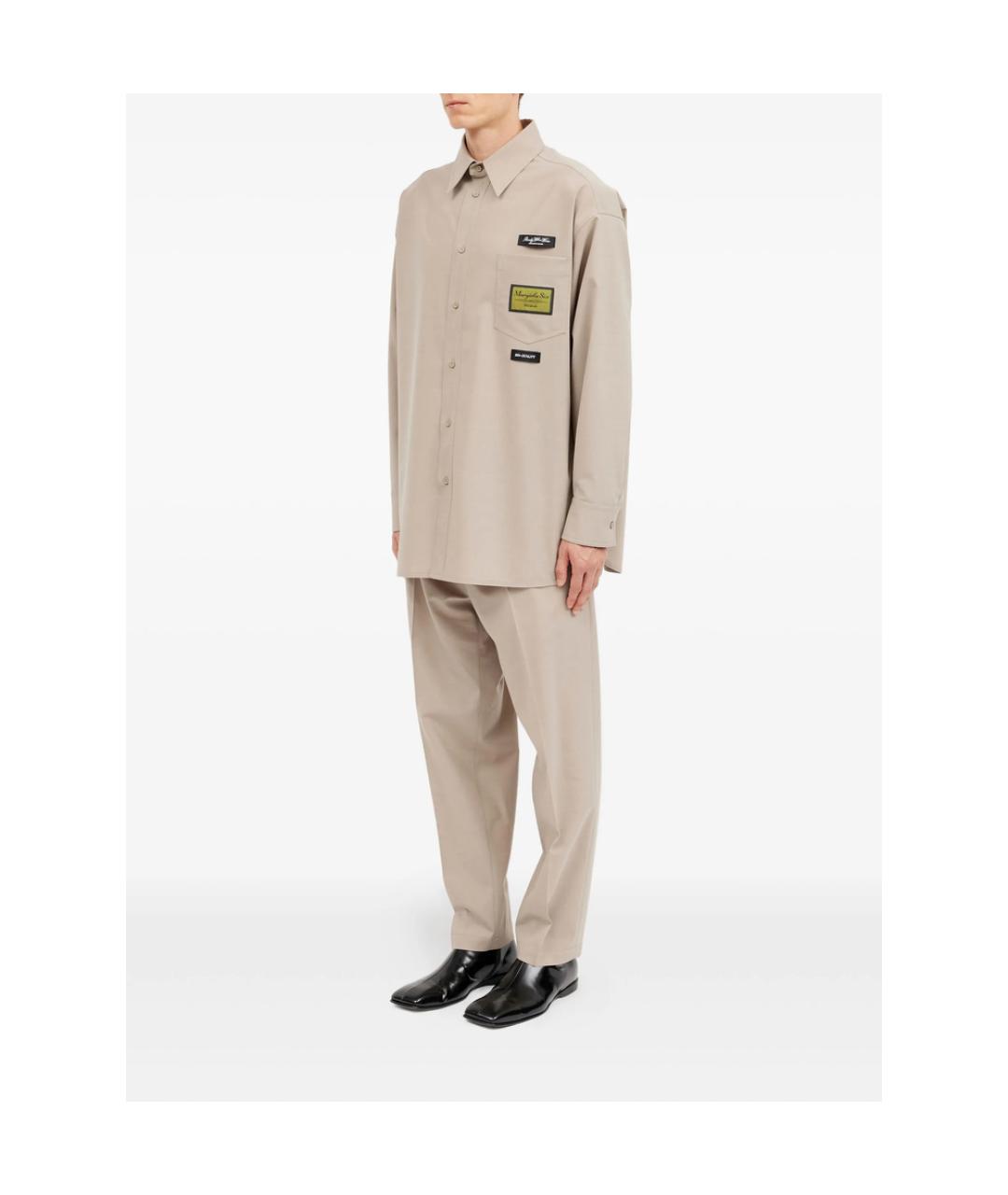 MM6 MAISON MARGIELA Бежевая кэжуал рубашка, фото 2