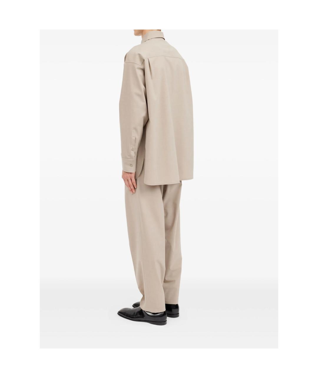 MM6 MAISON MARGIELA Бежевая кэжуал рубашка, фото 5