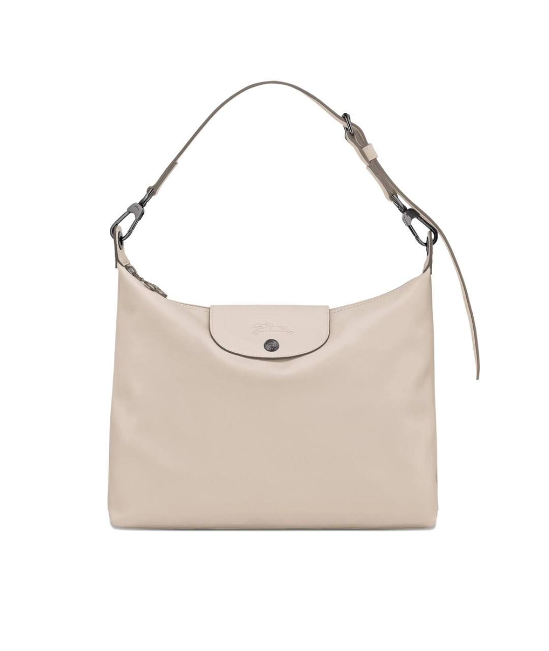 LONGCHAMP Бежевая кожаная сумка через плечо, фото 1