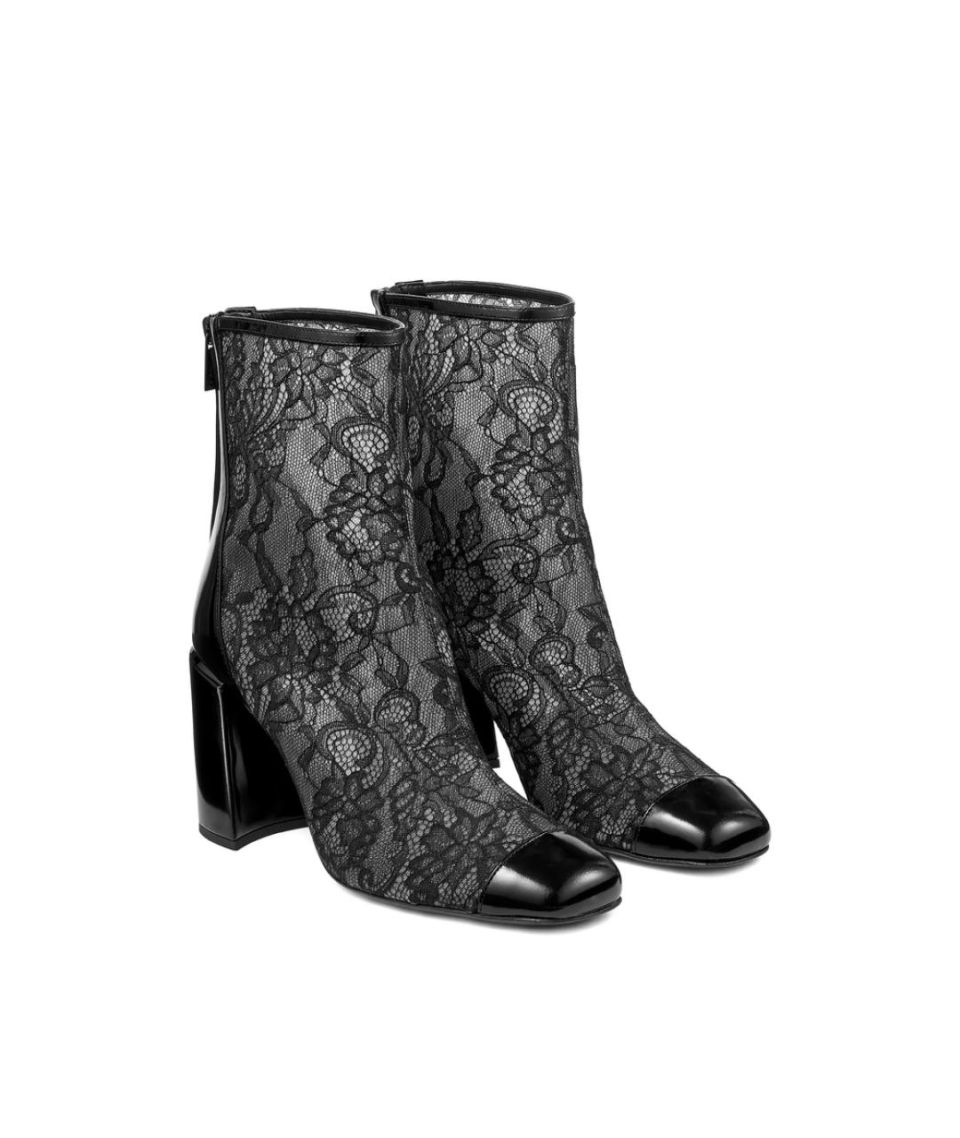 JIMMY CHOO Черные текстильные ботильоны, фото 3