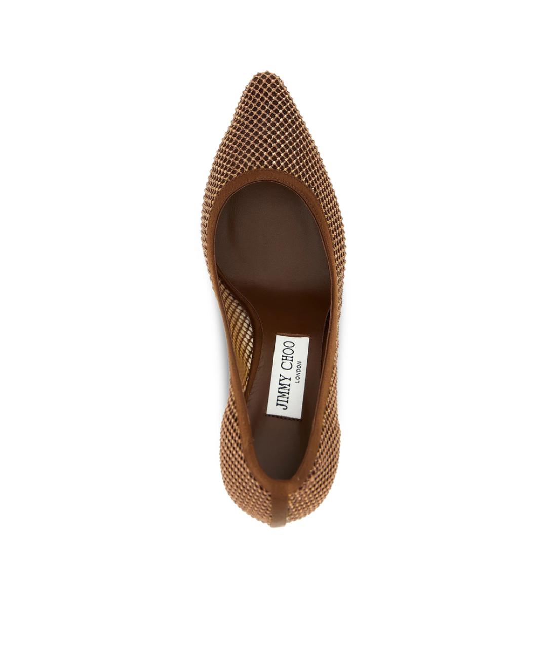 JIMMY CHOO Коричневые текстильные туфли, фото 4
