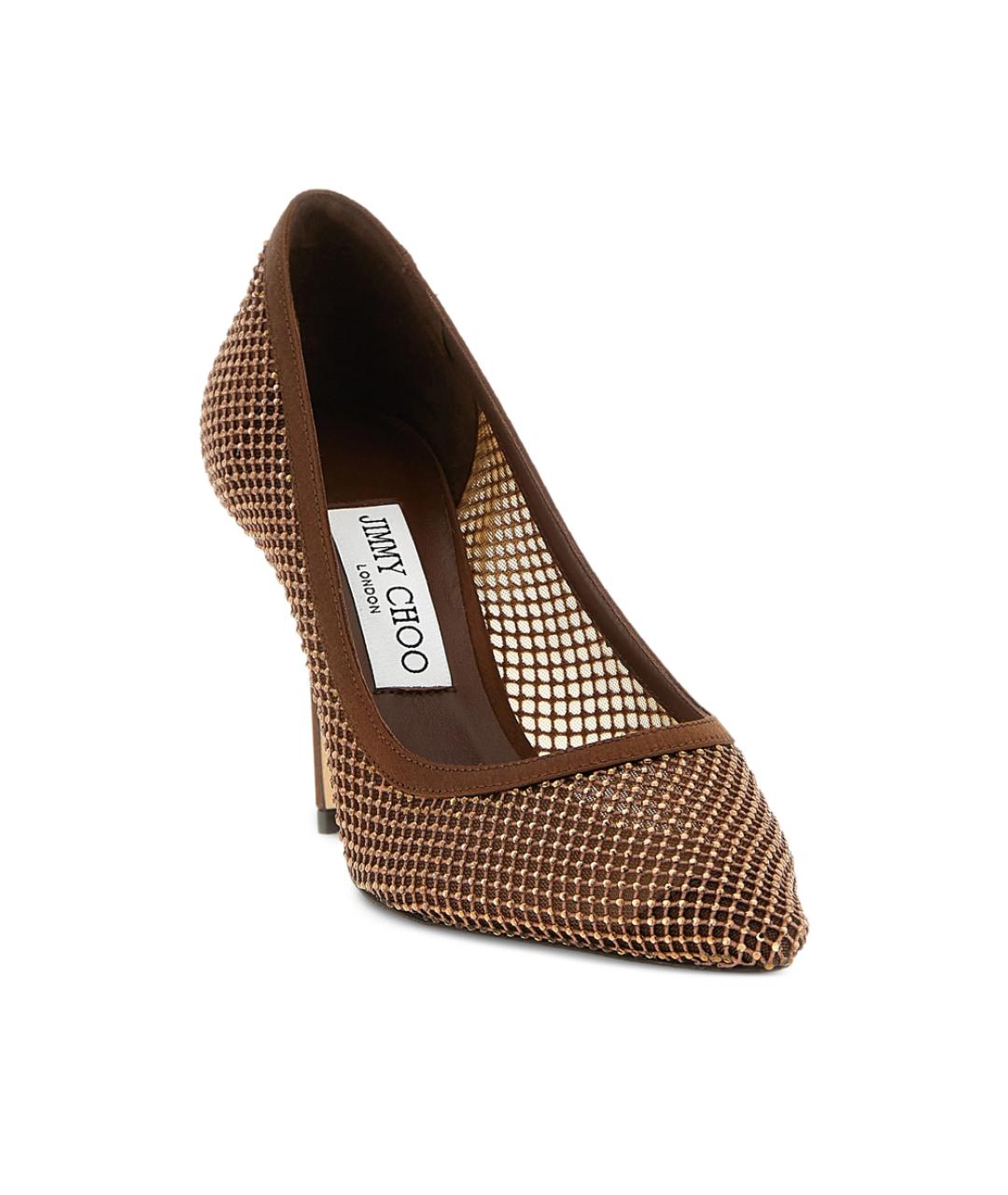 JIMMY CHOO Коричневые текстильные туфли, фото 2