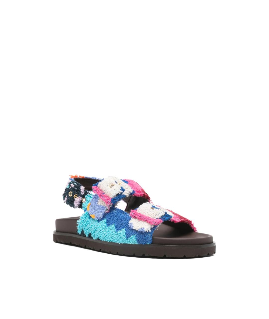 MISSONI Синие текстильные сандалии, фото 4