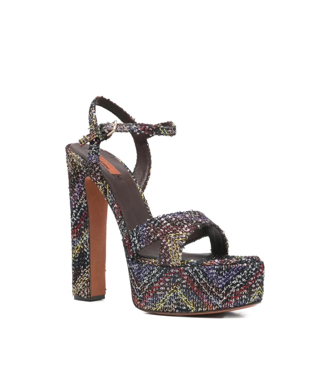 MISSONI Мульти текстильные босоножки, фото 2