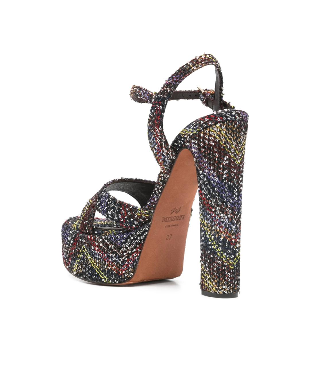 MISSONI Мульти текстильные босоножки, фото 4