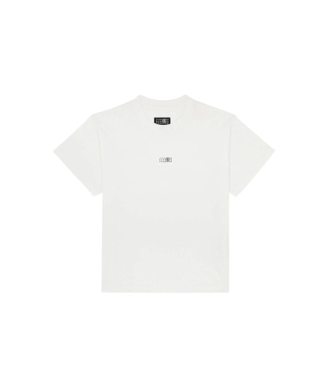 MM6 MAISON MARGIELA Белая хлопковая футболка, фото 1