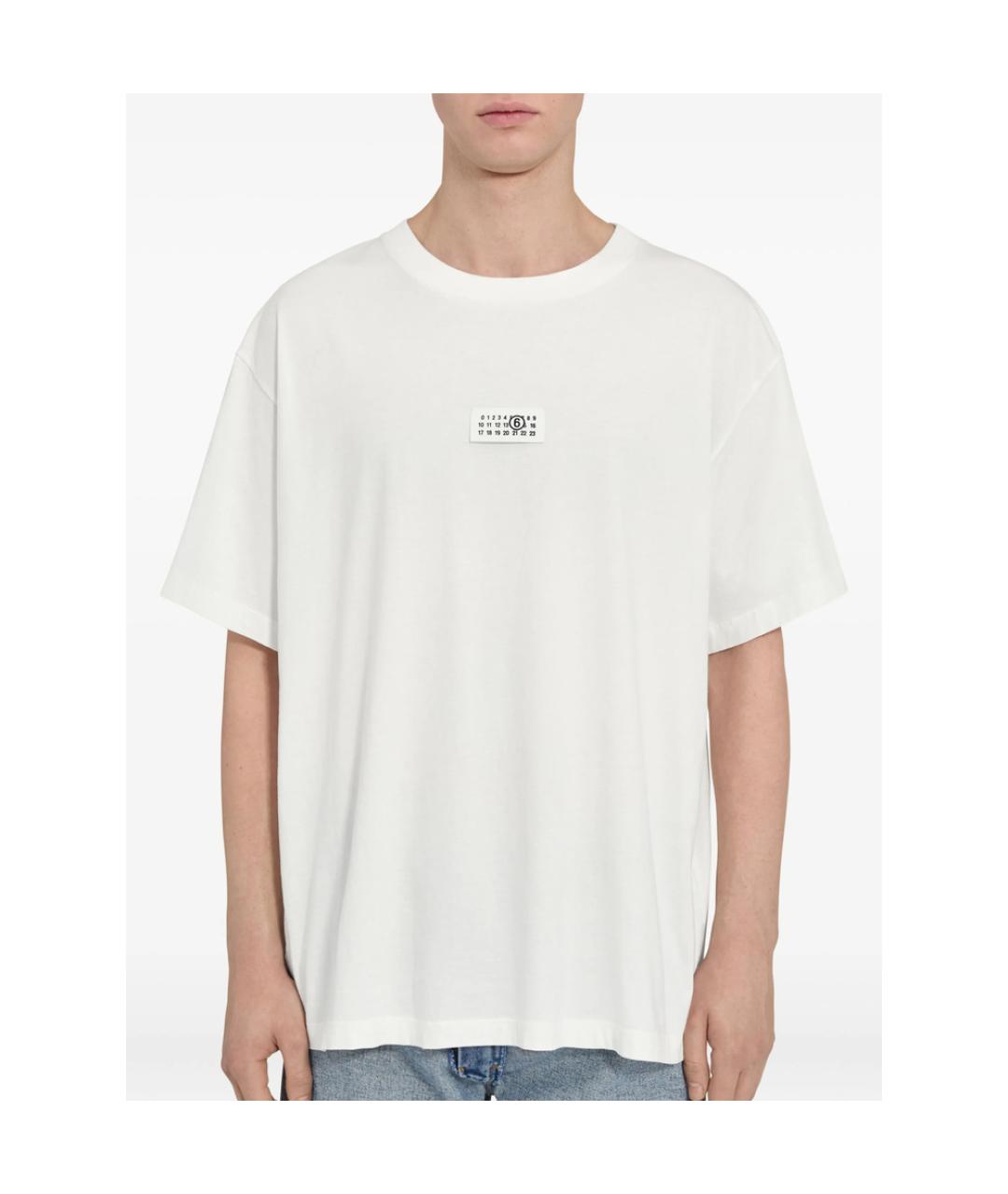 MM6 MAISON MARGIELA Белая хлопковая футболка, фото 4