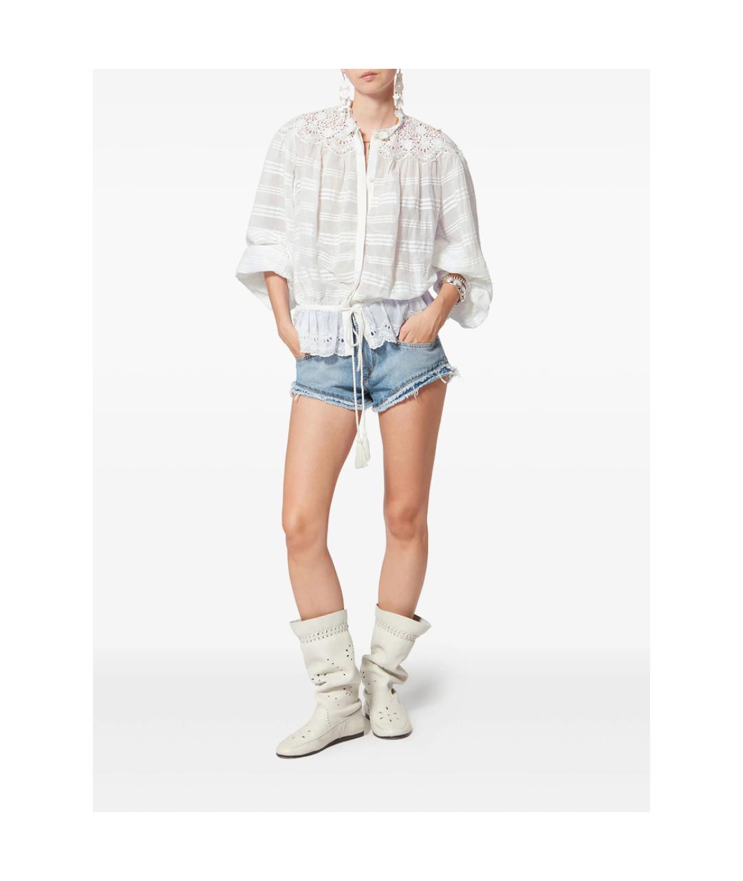 ISABEL MARANT ETOILE Белая хлопковая блузы, фото 4