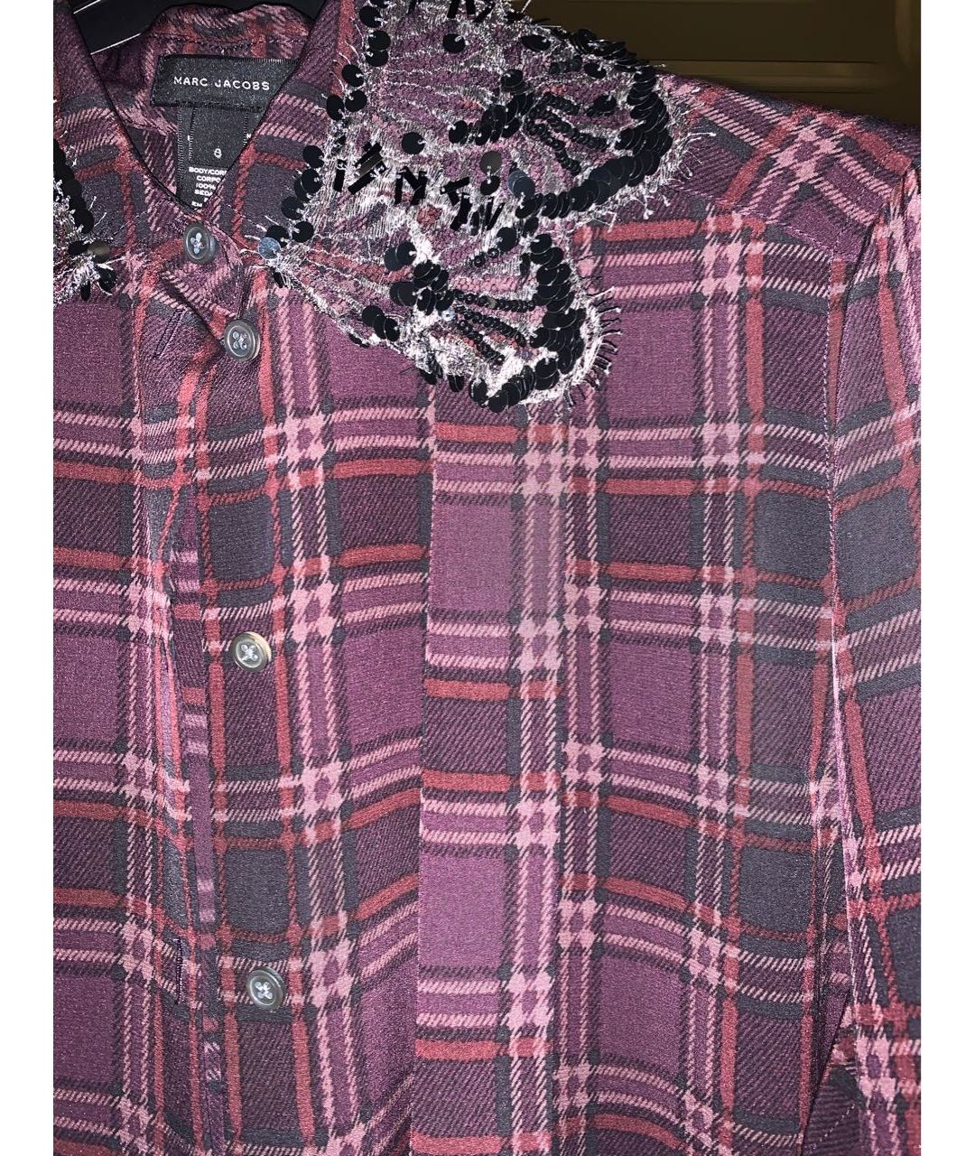 MARC JACOBS Бордовая шелковая рубашка, фото 4