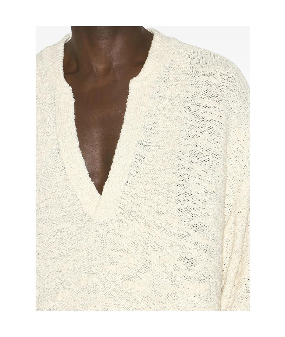 ISABEL MARANT Бежевый хлопковый джемпер / свитер, фото 4