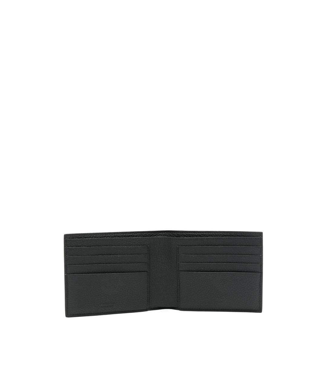 FERRAGAMO Черный кожаный кошелек, фото 2