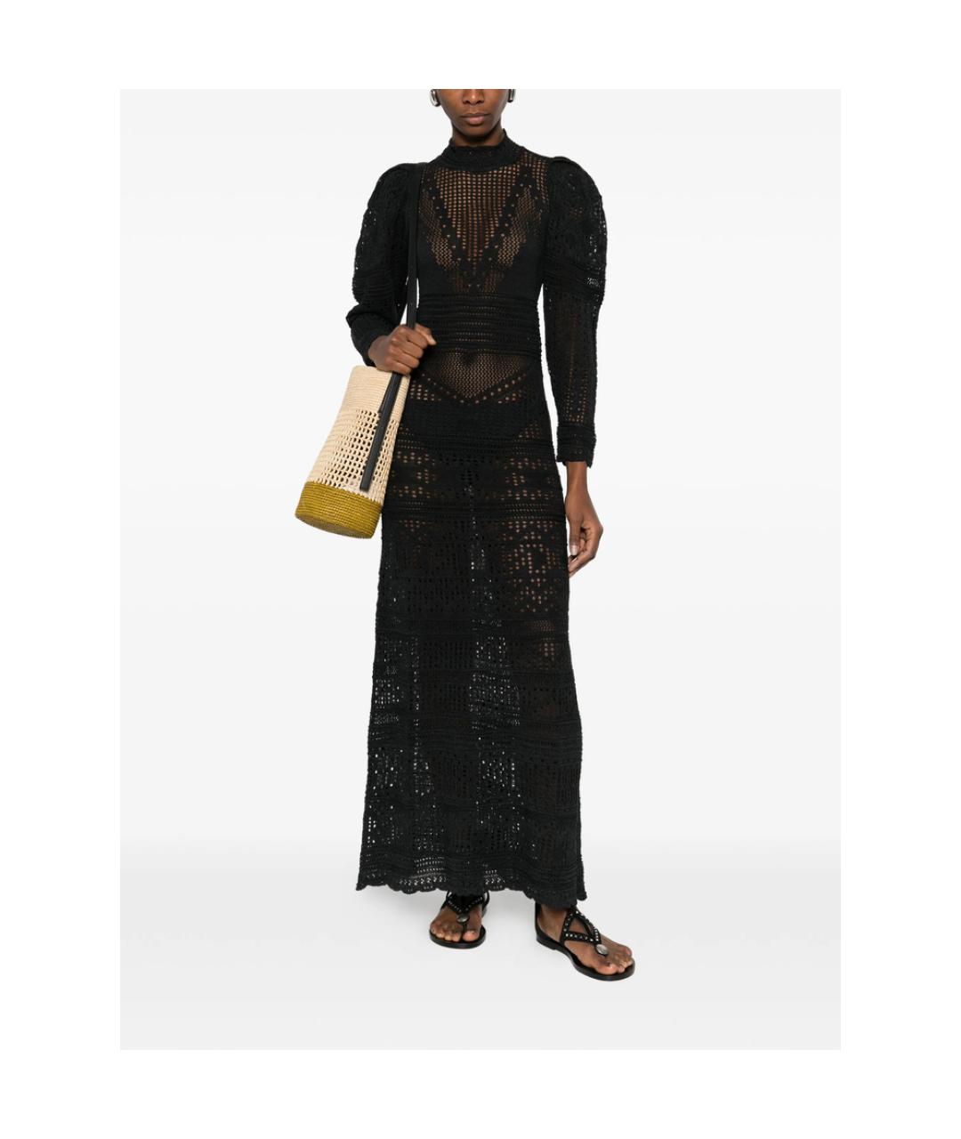 ISABEL MARANT Черное хлопковое повседневное платье, фото 4