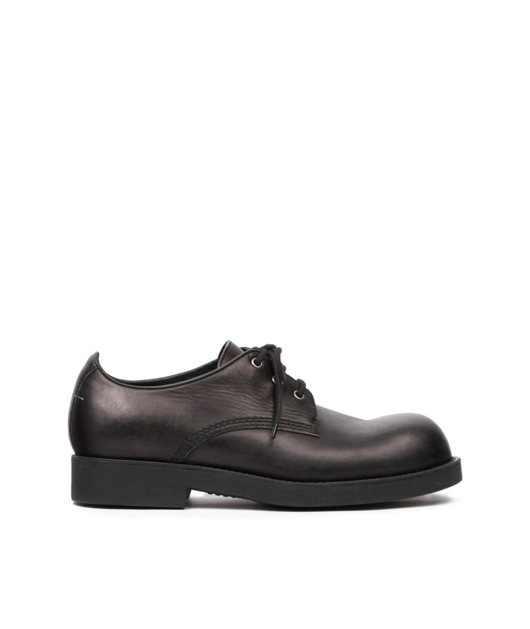 MM6 MAISON MARGIELA Черные кожаные туфли, фото 1
